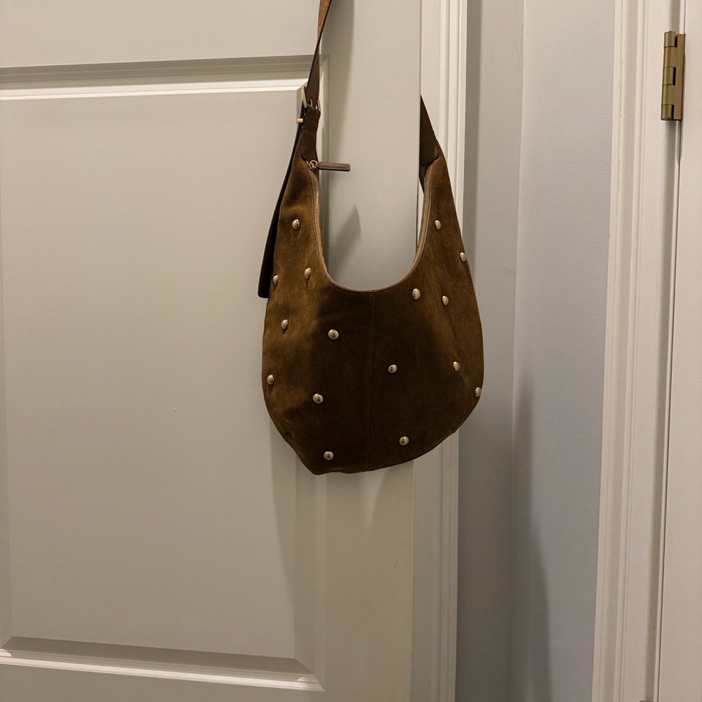 Madewell Brown Studded Shoulder Bag